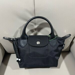 Longchamp black mini handbag crossbody bag